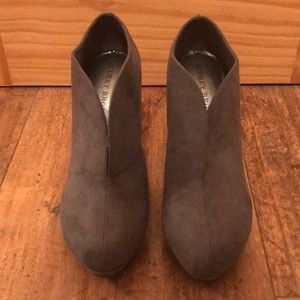 Grey high heel shoes
